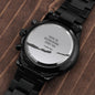 Customized Black Chronograph Watch - Perfect Gift for Your Man