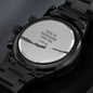 Customized Black Chronograph Watch - Perfect Gift for Your Man