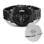 Customized Black Chronograph Watch - Perfect Gift for Your Man