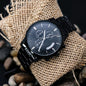 Engraved Black Chronograph (3ATM) - (Customizable Men's Watch)