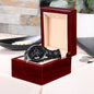 Engraved Black Chronograph (3ATM) - (Customizable Men's Watch)