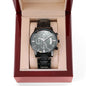 Customized Black Chronograph Watch - Perfect Gift for Your Man
