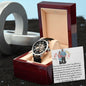 Men's Openwork Automatic Leather Watch - A Timeless Gift for Dad